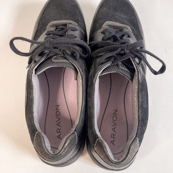 Aravon Pyper Ubal Black Sneakers Size 9.5 - Picture 4 of 9